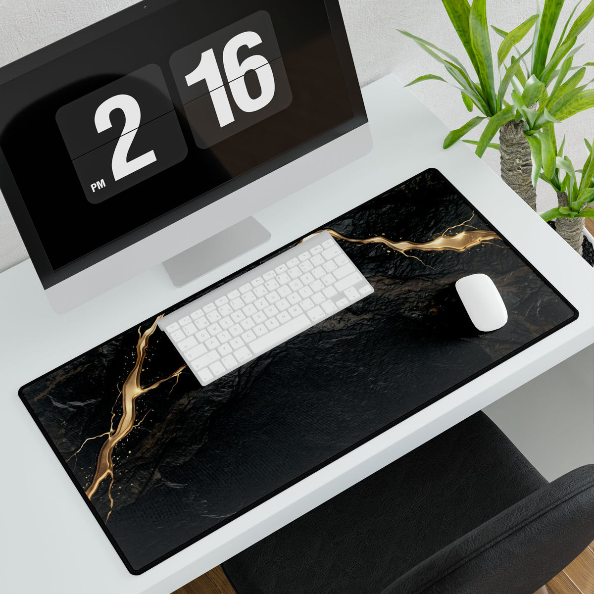 Charcoal Seam XL Desk Mat