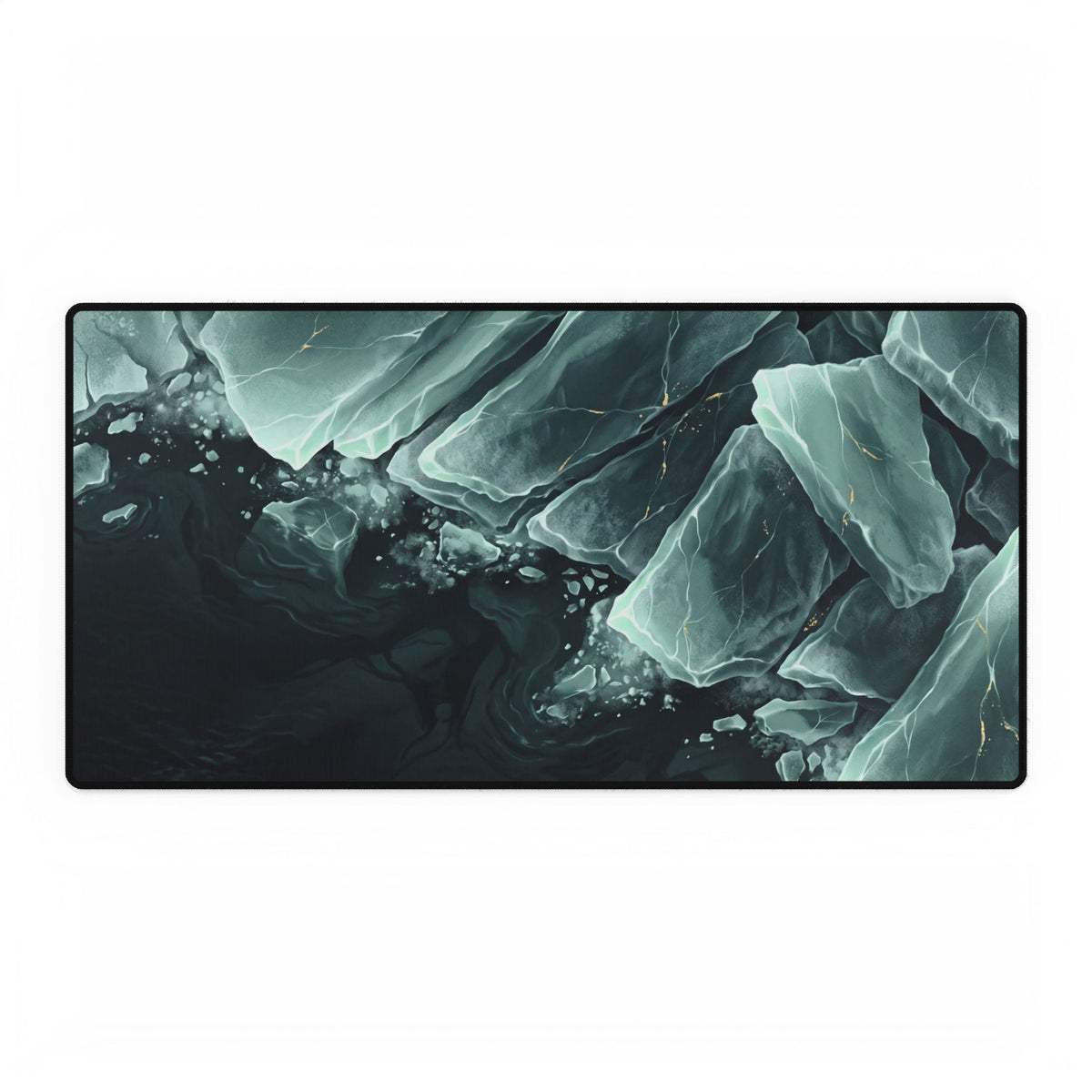 Verdigris Floes XL Desk Mat