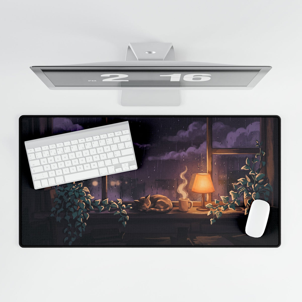 Dusk Rain Desk XL Desk Mat