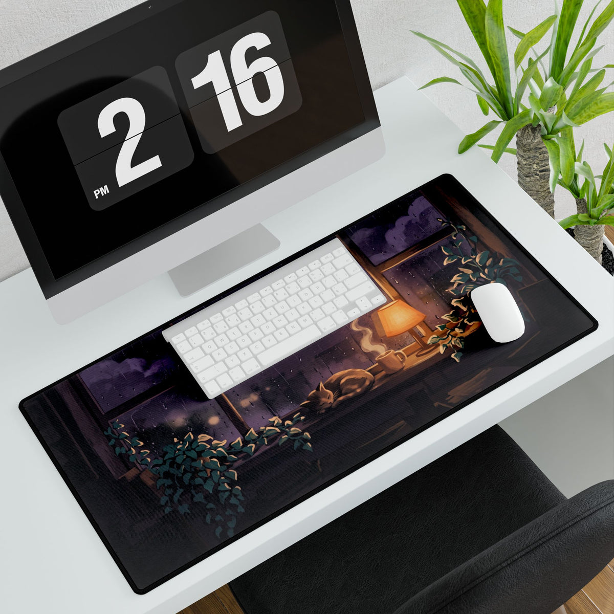 Dusk Rain Desk XL Desk Mat